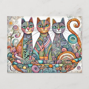 kalmerende katten briefkaart