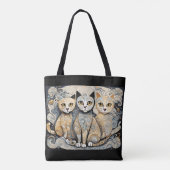 Kalmerende Katten canvas tas (Achterkant)