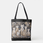 Kalmerende Katten canvas tas (Achterkant)