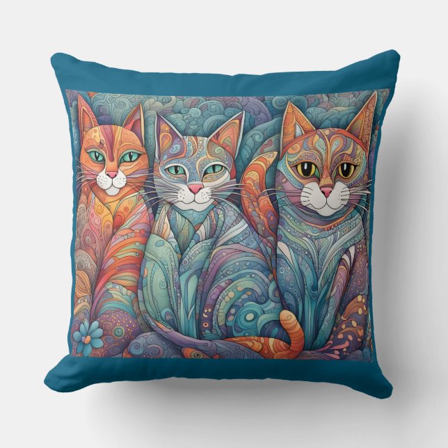 Kalmerende katten kussen (Voorkant)