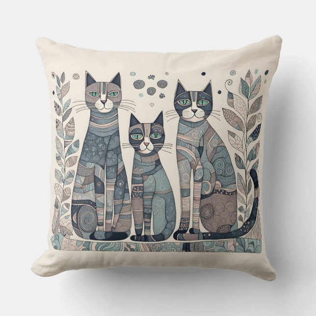 Kalmerende katten kussen (Voorkant)