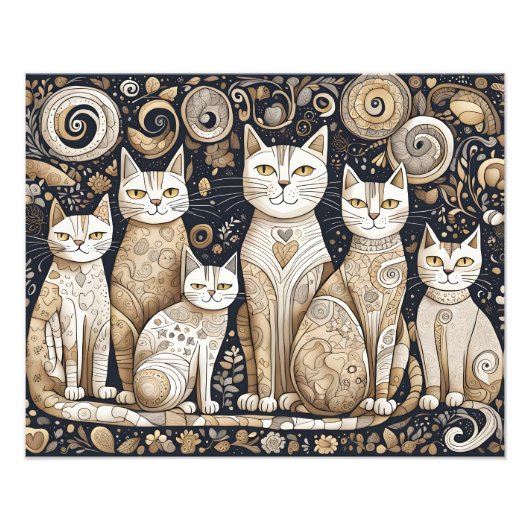 kalmerende katten poster (Voorkant)
