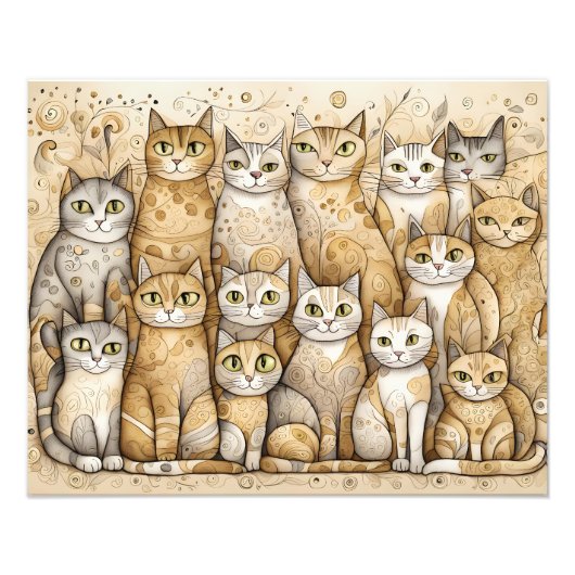kalmerende katten poster (Voorkant)