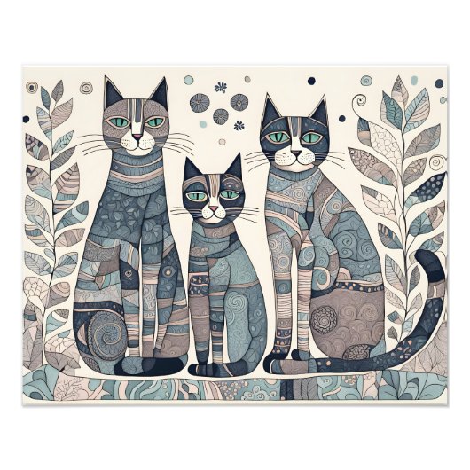 kalmerende katten poster (Voorkant)