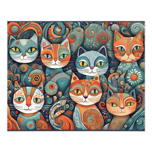 kalmerende katten poster (Voorkant)