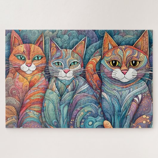 Kalmerende katten puzzel (Horizontaal)