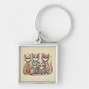 Kalmerende Katten sleutelhanger