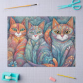 kalmerende katten tissue tissuepapier (Craft)