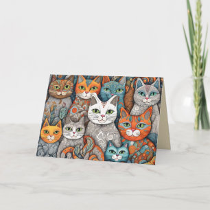kalmerende katten wenskaart kaart