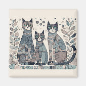 kalmerende kattenmagneet magneet (Voorkant)