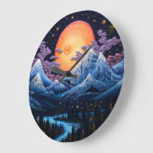 Kalmerende middernachtscène grote klok (Hoek)