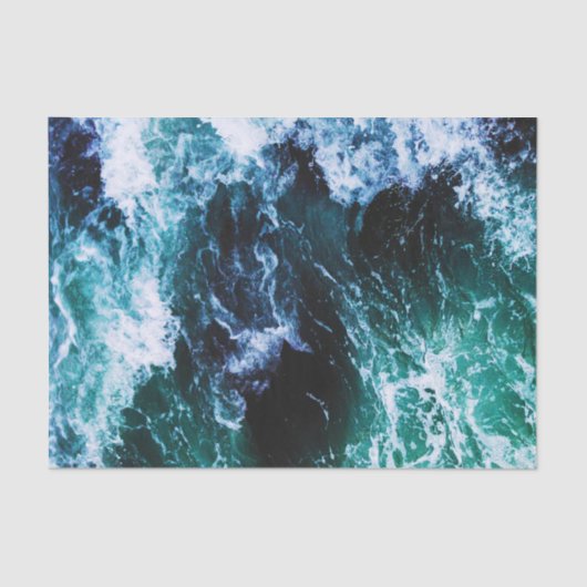 Kalmerende Oceaan Golven Decoupage Papier voor DIY (Voorkant)