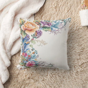 Kalmerende Pastelkleuren Bloemen Bloemenkussen Sie Kussen