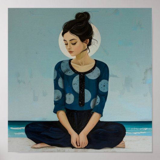 Kalmerende Yoga Pose Poster (Voorkant)