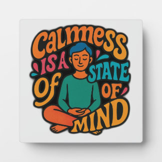 Kalmte is een gemoedstoestand - mediterende yogi z fotoplaat