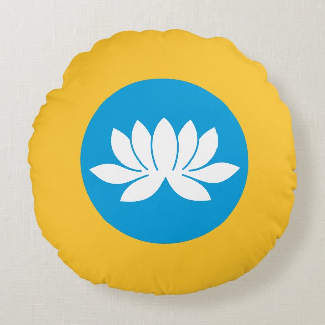 Kalmukse vlag rond kussen (Voorkant)