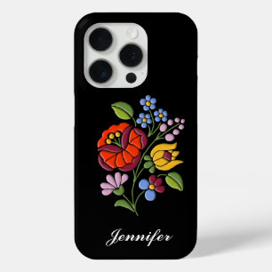 Kalocsa Embroidery - Hongaarse Folk Art iPhone 15 Pro Case
