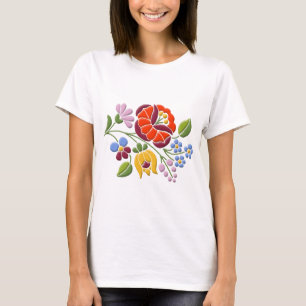 Kalocsa Embroidery - Hongaarse Folk Art T-shirt