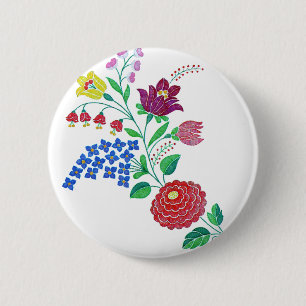 Kalocsai Bloemsteel Ronde Button 5,7 Cm