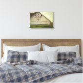 Kalona Barn Quilt Canvas Afdruk (Insitu (Slaapkamer))