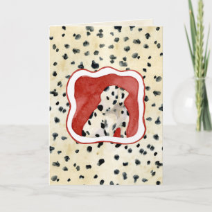 "Kalverliefde," de Dalmatische Kunst van het Puppy Feestdagen Kaart