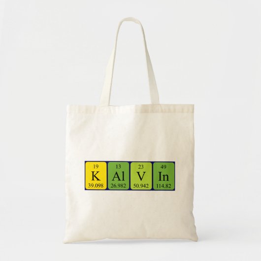 Kalvin nom de table périodique sac fourre-tout (Devant)