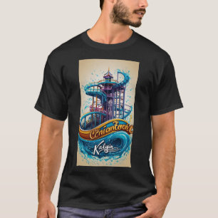 Kalyan: Pretpark: Levendig golfgeïnspireerd log T-shirt