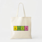 Kalyn periodieke table name canvas tas (Voorkant)