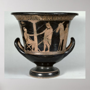 Kalyxkrater met rode figuur poster