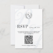  kam online bruiloft Aanwezigheid QR-code RSVP Kaartje (Voorkant)