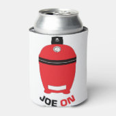 Kamado 'Joe ON' Red BBQ Grilling Low en Slow T-Sh Blikjeskoeler (Blikje Voorkant)