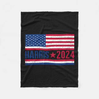 Kamala 2024 Amerikaanse Vlag Fleece Deken