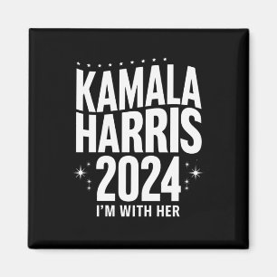 Kamala 2024 Ondersteuning Ik Ben Met Haar Kamala H Magneet