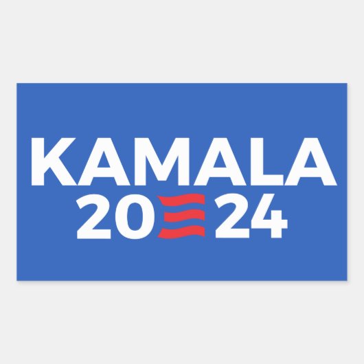 Kamala 2024 rechthoekige sticker (Voorkant)