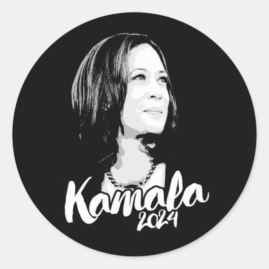 Kamala 2024 ronde sticker (Voorkant)