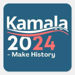 Kamala 2024, Vice President Kamala Harris Button Vierkante Sticker