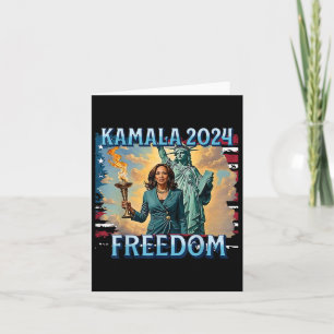 Kamala 2024 voor President-campagne Lady Liberty t Kaart