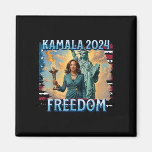 Kamala 2024 voor President-campagne Lady Liberty t Magneet