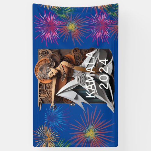 Kamala 2024 voor President Thunder_Cove Spandoek (Verticaal)