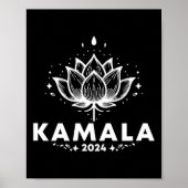 Kamala 2024 Witte Lotus Poster (Voorkant)