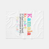 Kamala, als dat te moeilijk is om uit te spreken,  fleece deken (Voorkant (Horizontaal))