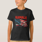 Kamala Amerikaanse vlag T-shirt (Voorkant)