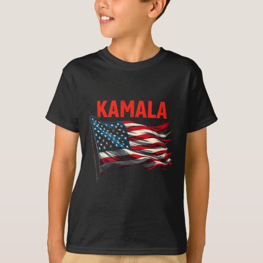Kamala Amerikaanse vlag T-shirt (Voorkant)