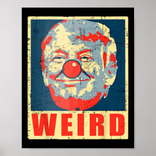 Kamala Anti Trump Clown  Retro Trump Raar Poster