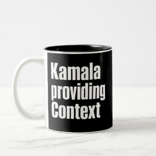 Kamala Brat Lime Groen Context Bieden Tweekleurige Koffiemok