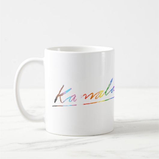 Kamala Cursive Signature Progress Pride Koffiemok (Links)