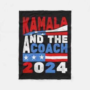 Kamala en de Coach Cat Lady verkiezing 2024 Fleece Deken