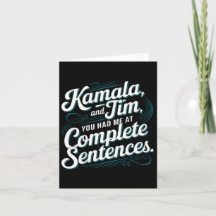 Kamala en Tim je had me bij volledige zinnen 2 Kaart