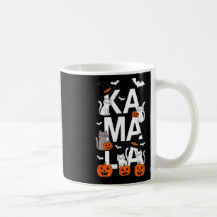Kamala Halloween Cat Pumpkin Witch Pet Lover Kamal Koffiemok
