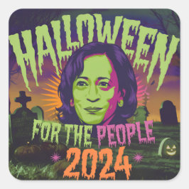 Kamala Halloween Sticker: feestelijk nieuw model Vierkante Sticker